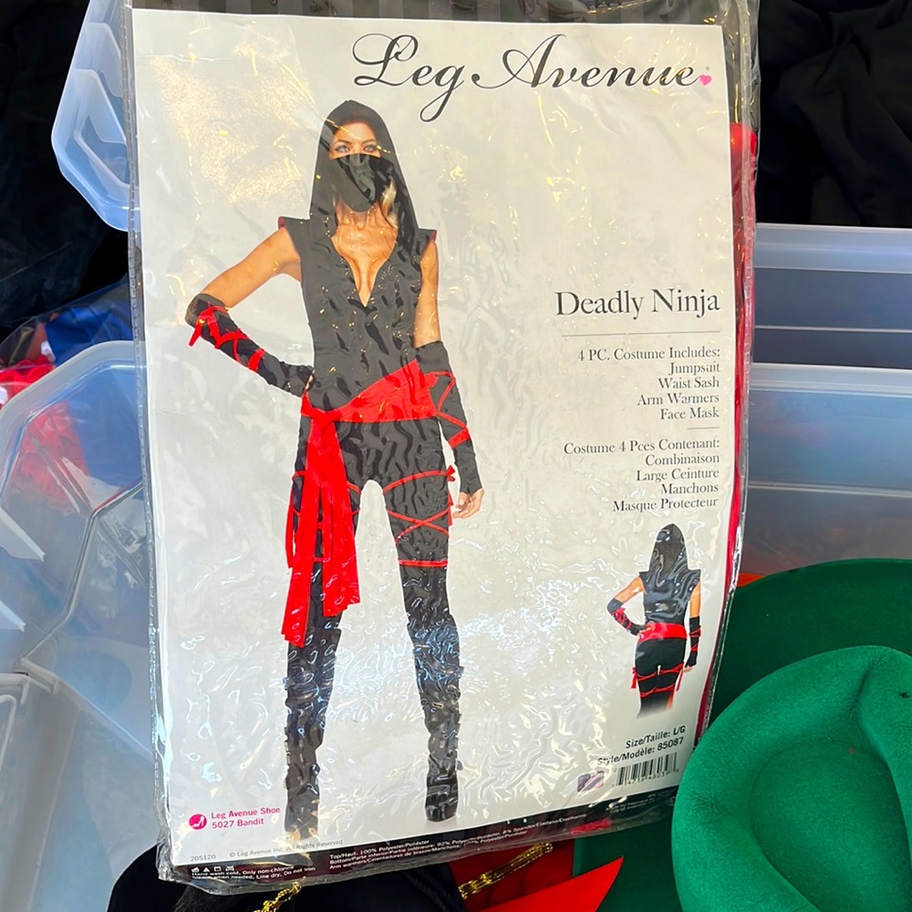 I have many Halloween 🎃costumes to unload, see my closet.  Leg avenue. Ninja